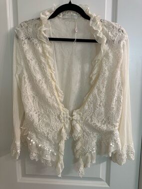 Whimsigoth Fairy Silk Blend Blouse by Pretty Angel Size XL
